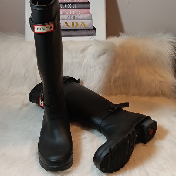 Hunters Women's Original Tall Wellington Boots Sz 6 - Picture 7 of 7